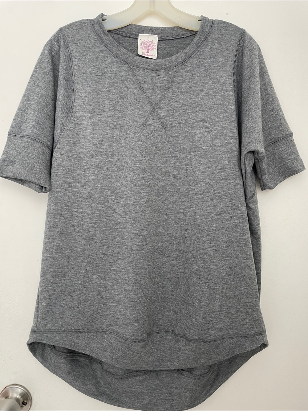 Freeloader Gray Short-Sleeve Crewneck oversized Sweatshirt